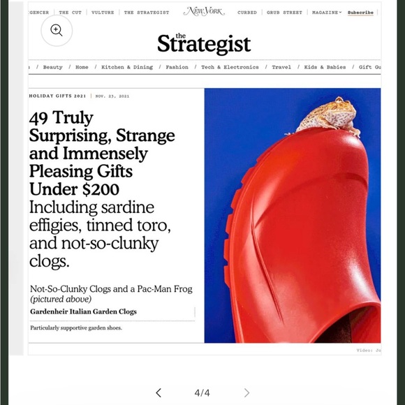 Gardenheir Italian Garden Clog in Orange - Picture 7 of 8